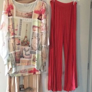 Designer Paris/Romantic Top/pants by Cover Charge